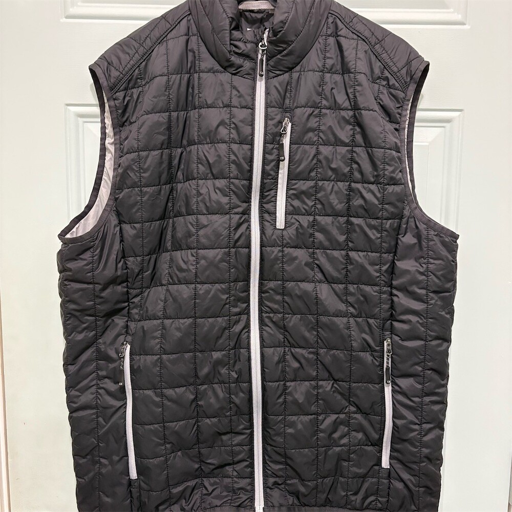 Cutter & Buck Quilted Insulated Full Zip Vest Men's XL Black Lightweight